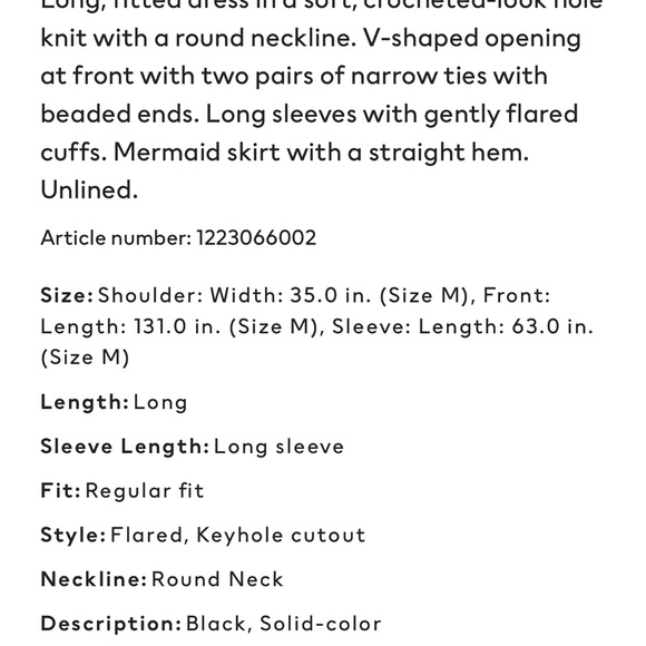 H&M beach dress size S NWT Black - Picture 8 of 8